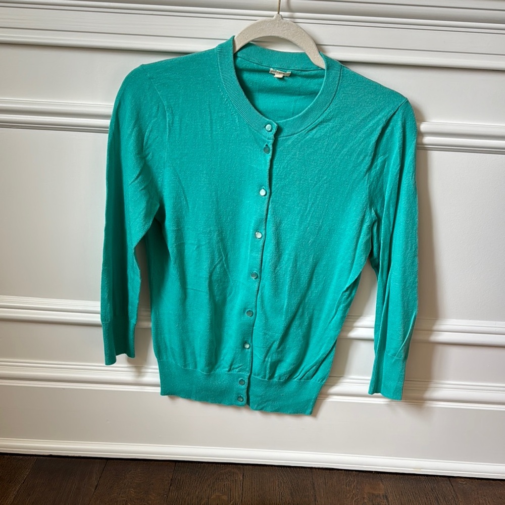 J. Crew Women's Teal cardigan